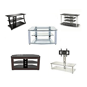 TV Stands with Glass Shelves
