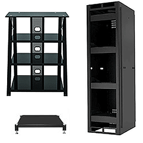 Stereo Racks with Wood or MDF Shelves