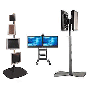 Multiple Screen TV Stands and Pedestals