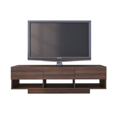 Nexera Rustik TV Stand (60-inch, 3 Drawers, Walnut) 105131