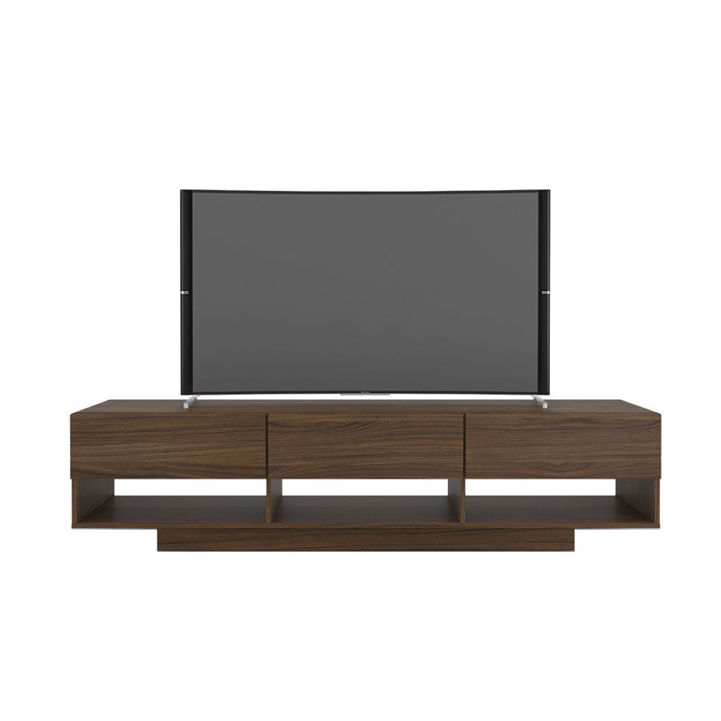 Nexera Rustik TV Stand (72-inch, 3 Drawers, Walnut) 105431