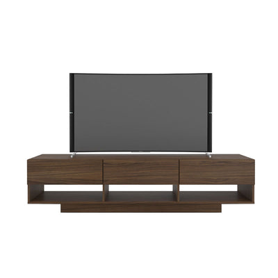 Nexera Rustik TV Stand (72-inch, 3 Drawers, Walnut) 105431