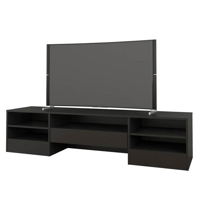 Nexera Rustik TV Stand (72-inch, 1 Drawer, Black) 109006