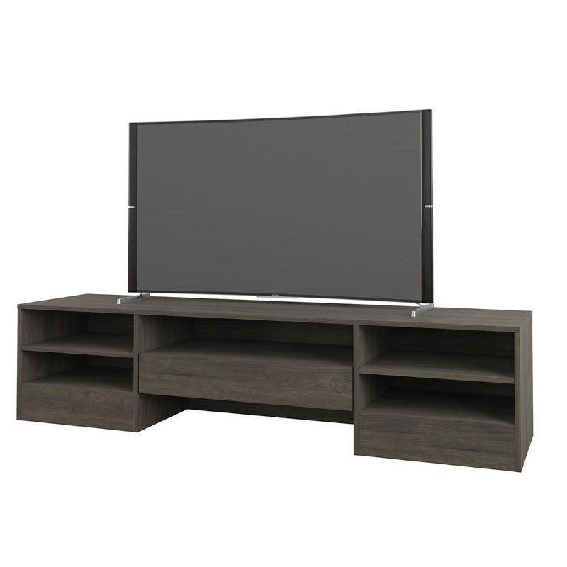 Nexera Rustik TV Stand (72-inch, 1 Drawer, Bark Grey) 109044