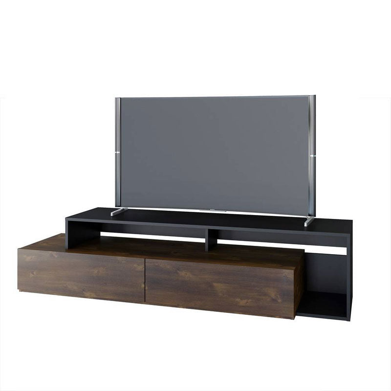 Nexera Paisley TV Stand (70-inch, Truffle and Black) 112043