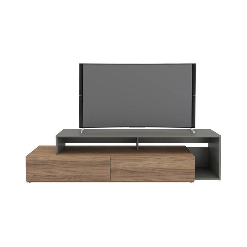 Nexera Tonik TV Stand (72-inch, Nutmeg and Greige) 112050