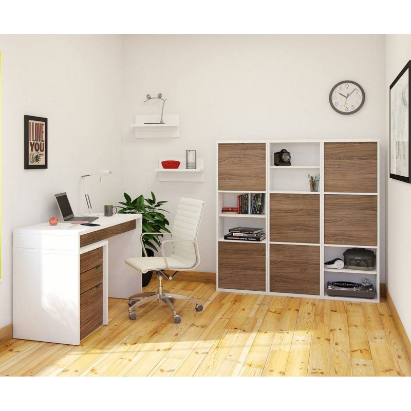 Nexera Liber-T Desk Panel 211303, coordinated office furniture installed view
