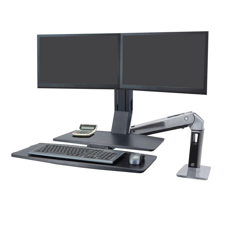 Ergotron Sit-Stand Desk Arm (WorkFit-A, Dual, Worksurface) 24-316-026