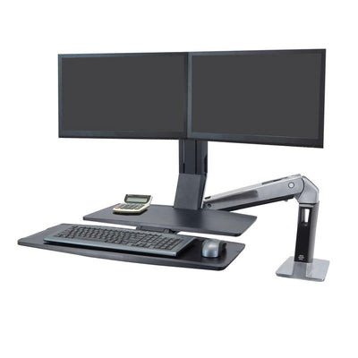 Ergotron Sit-Stand Desk Arm (WorkFit-A, Dual, Worksurface) 24-316-026