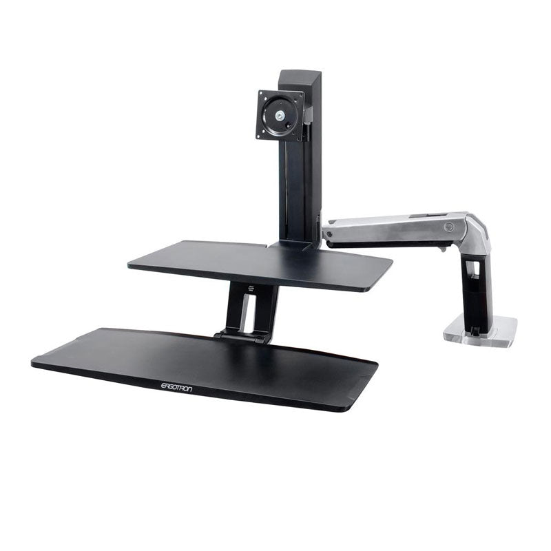 Ergotron Sit-Stand Desk Arm (WorkFit-A, Offset KB, Heavy) 24-391-026