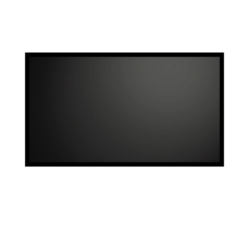 Da-Lite 28857V Parallax Fixed Frame ALR, front view with black screen surface