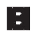 Middle Atlantic UCP Module (Two DB9 Punchouts) 2DB9