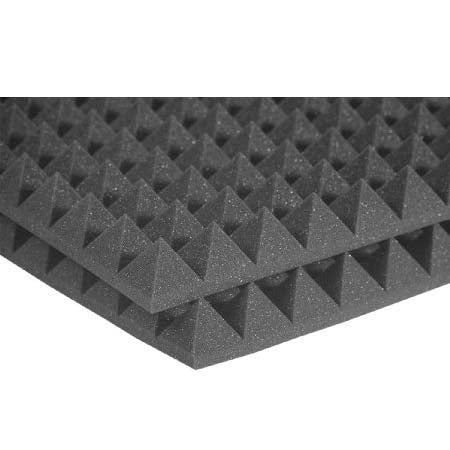 Auralex Acoustics 2 inch Pyramid StudioFoam Sound Absorption Panels 2x2 ft. HALF PACK (Charcoal) 2PYR22CHA_HP
