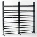 TransDeco High Gloss Black Glass 792 CD DVD Storage Rack (Black and Chrome) TD320B