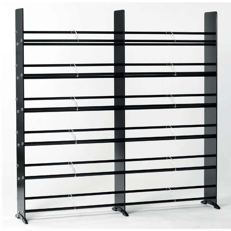 TransDeco High Gloss Black Glass 792 CD DVD Storage Rack (Black and Chrome) TD320B
