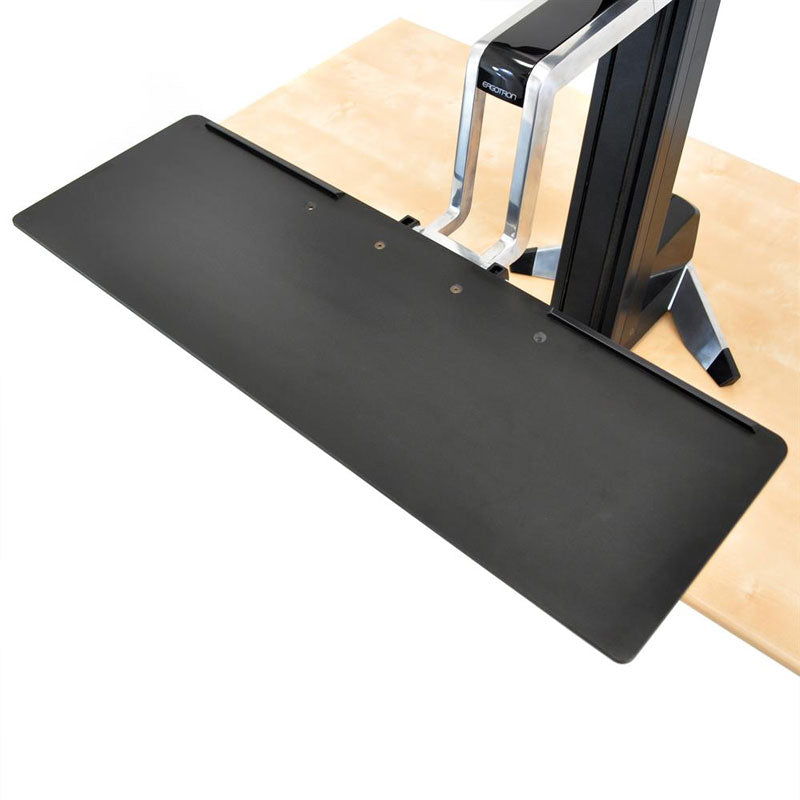 Ergotron Sit-Stand Desk Mount 33-351-200, sit-stand workstation work surface close-up