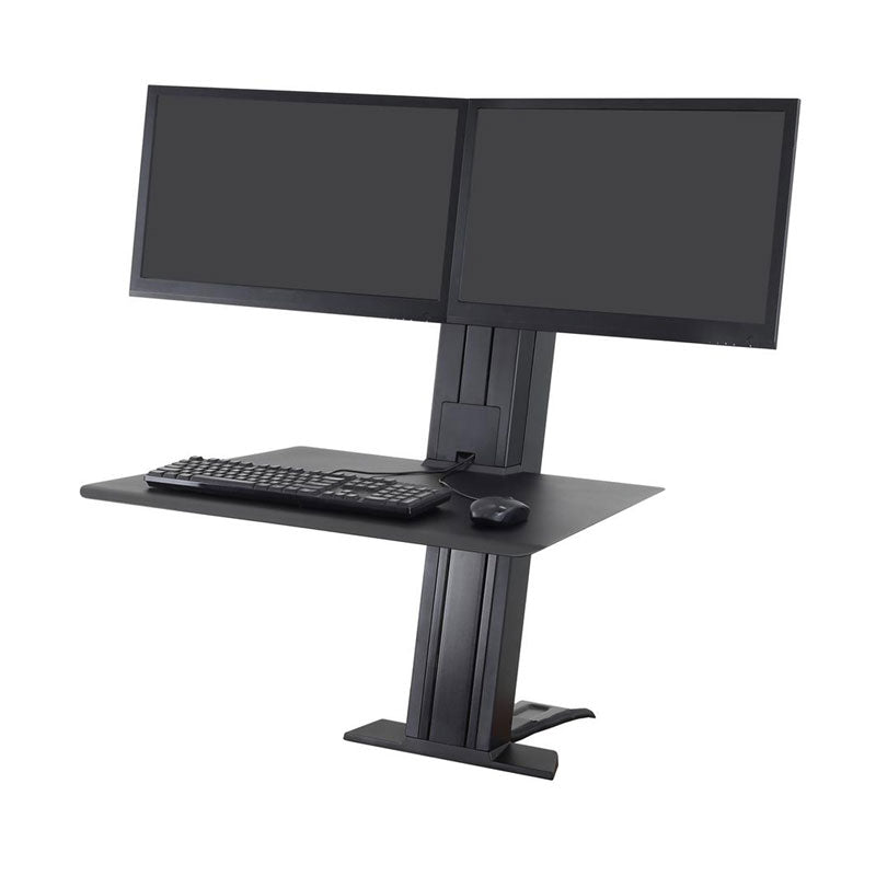 Ergotron Sit-Stand Desk Mount (WorkFit-SR, Dual, Rear, BK) 33-407-085