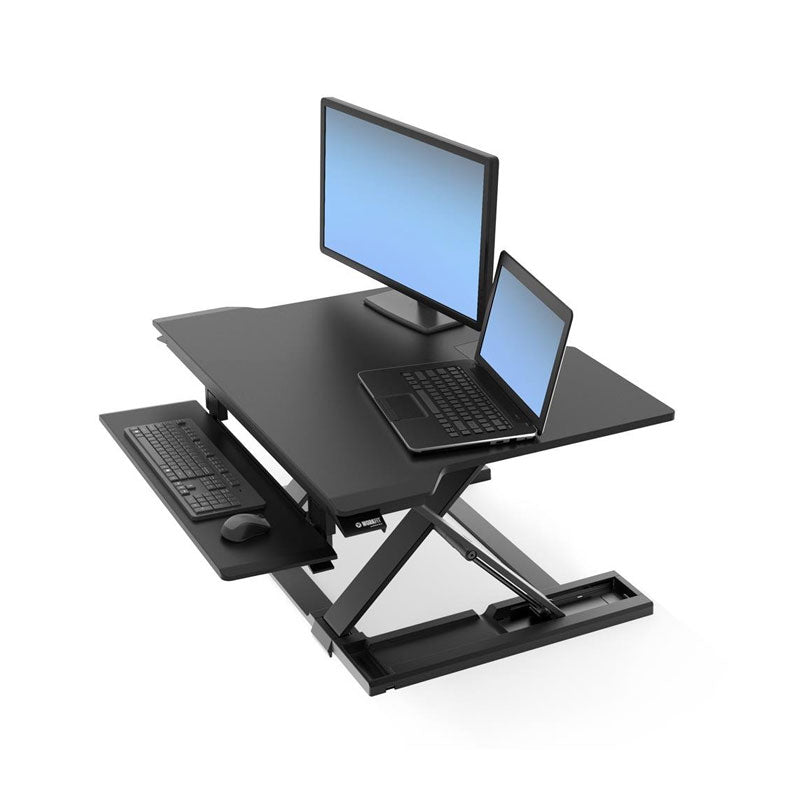 Ergotron Sit-Stand Desk Converter 33-467-921, laptop and monitor desktop converter