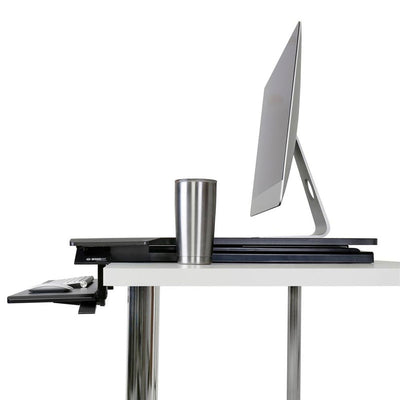 Ergotron Sit-Stand Desk Converter 33-467-921, desktop converter side profile