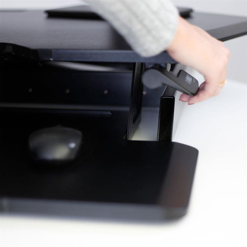 Ergotron Sit-Stand Desk Converter 33-468-921, sit-stand desk converter height-adjustment handle