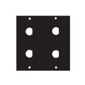 Middle Atlantic UCP Module (Four 3/8 inch BNC Punchouts) 3/8BNC4
