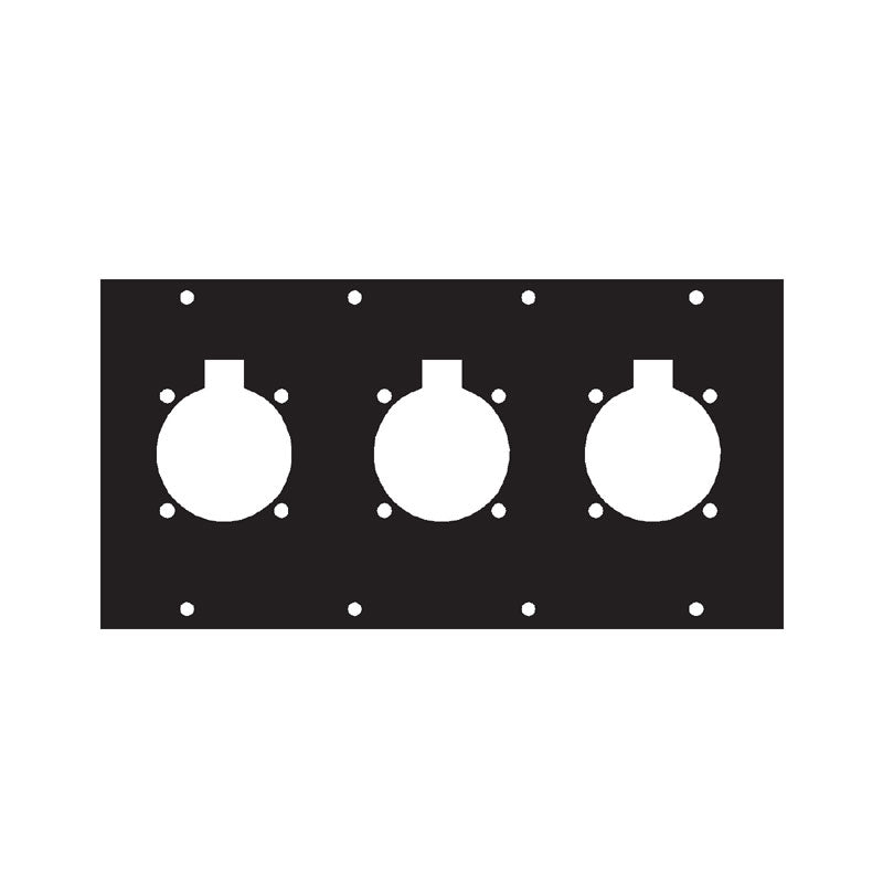 Middle Atlantic UCP Module (Three Circular Flange Punchouts) 4SC3