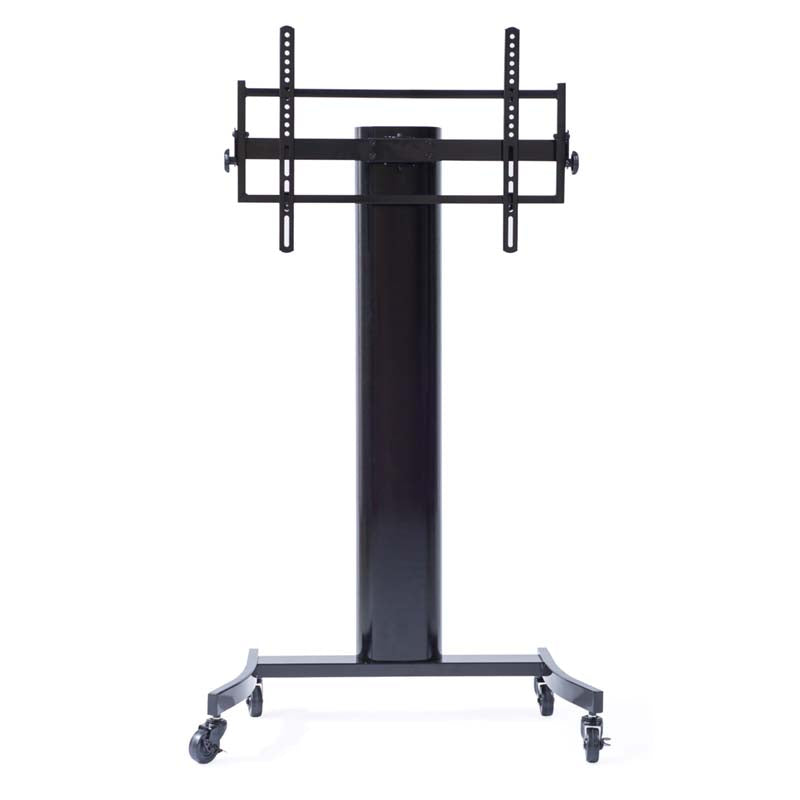 TransDeco Curved Wood 40 to 70 inch TV Pedestal Stand (Black) TD581B