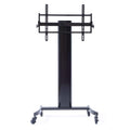 TransDeco Curved Wood 40 to 70 inch TV Pedestal Stand (Black) TD581B