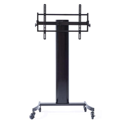 TransDeco Curved Wood 40 to 70 inch TV Pedestal Stand (Black) TD581B