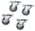 Middle Atlantic Slim 5 Series Casters (4 Pack, Lock, Fine Floor) 5WLR