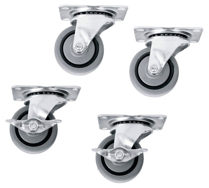 Middle Atlantic Slim 5 Series Casters (4 Pack, Lock, Fine Floor) 5WLR