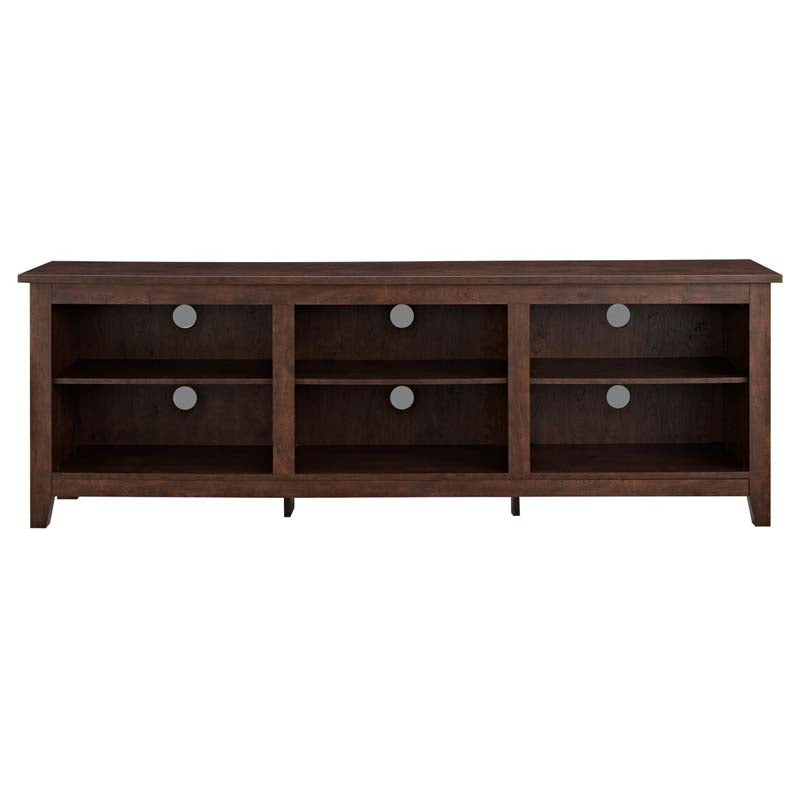 Walker Edison Essentials 70 inch TV Stand W70CSPTB, TV console front view