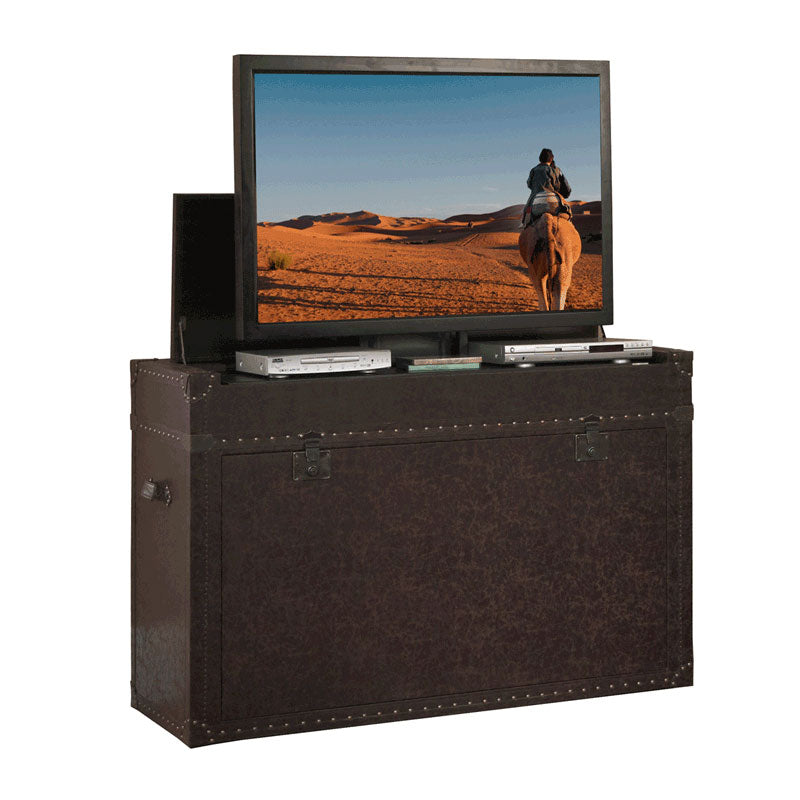 Touchstone Ellis Vintage Trunk Lift Cabinet (50 in, Aged Cigar) 73007