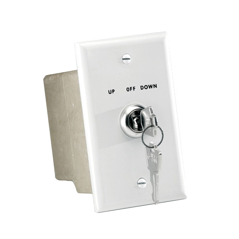 Da-Lite Wall Control Switch (Key Lock, 115 Volt, White) 74490