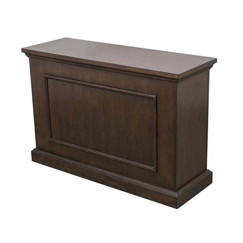 Touchstone Mini Elevate TV Lift Cabinet 75008, dark wood TV lift cabinet, left perspective