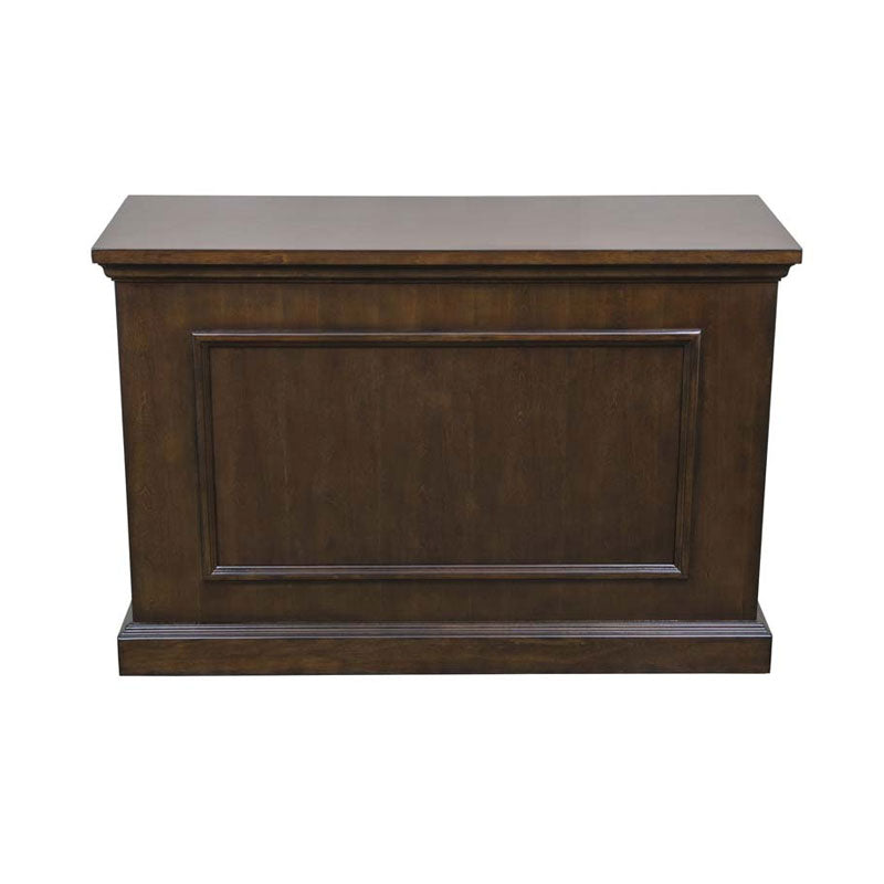 Touchstone Mini Elevate TV Lift Cabinet 75008, dark wood TV lift cabinet, front perspective
