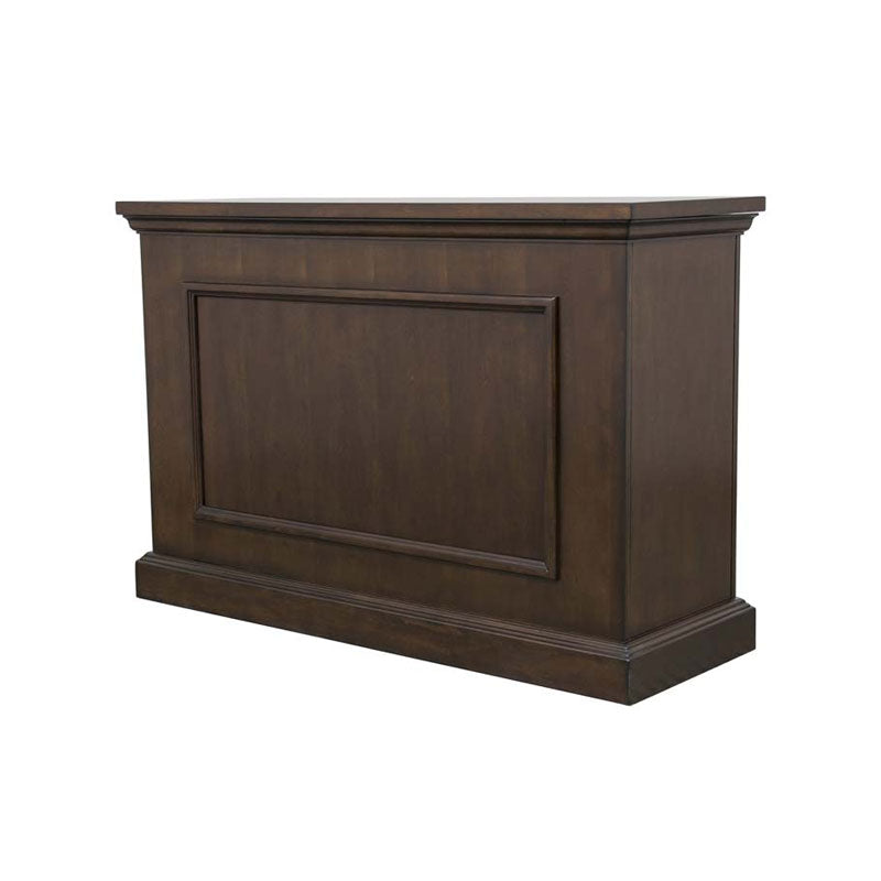 Touchstone Mini Elevate TV Lift Cabinet 75008, dark wood TV lift cabinet, right perspective