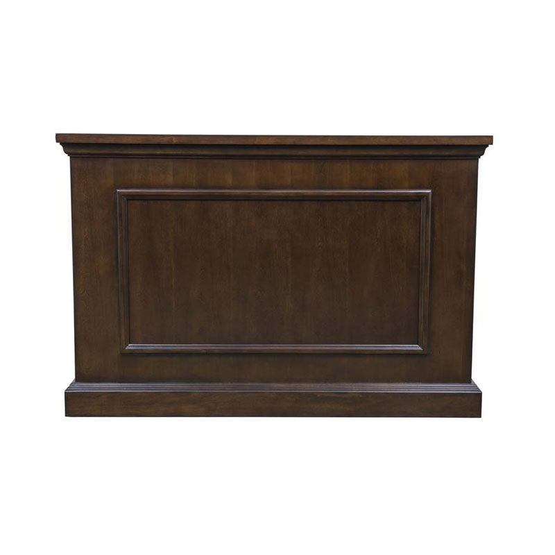 Touchstone Mini Elevate TV Lift Cabinet 75008, dark wood TV lift cabinet, straight-on front view