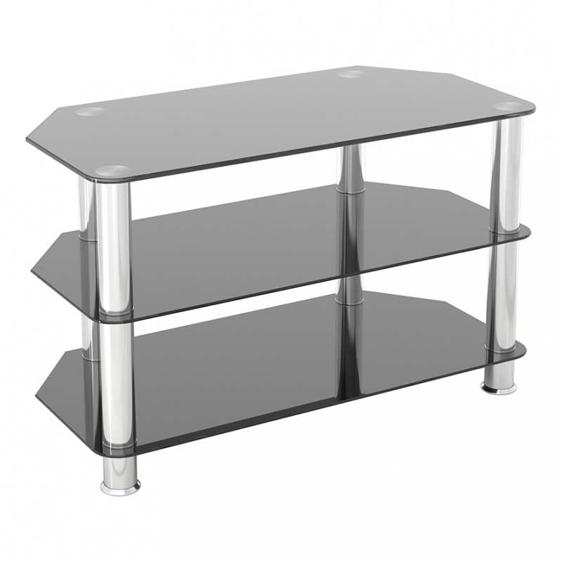 AVF SDC Series Glass Corner TV Stand (Chrome) SDC800-A