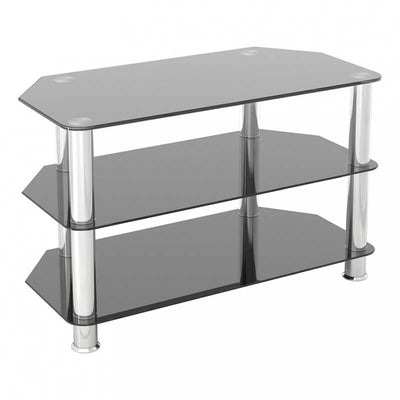 AVF SDC Series Glass Corner TV Stand (Chrome) SDC800-A