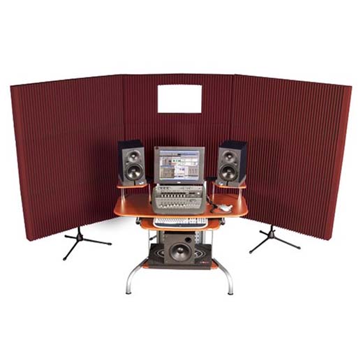 Auralex Acoustics Deluxe MAX-Wall Mobile Expandable Sound Control Booth Kit (Burgundy) MAX831BUR