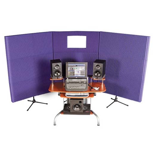 Auralex Acoustics Deluxe MAX-Wall Mobile Expandable Sound Control Booth Kit (Purple) MAX831PUR