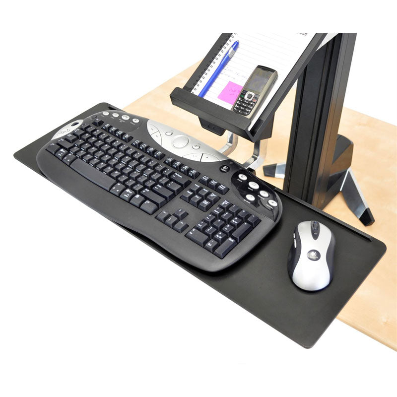 Ergotron Large Keyboard Tray 97-653, keyboard and mouse tray in use