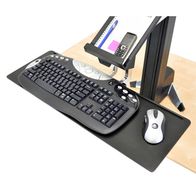 Ergotron Large Keyboard Tray 97-653, keyboard and mouse tray in use