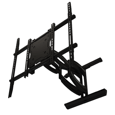 Crimson Extra Large Articulating TV Wall Mount A65, multi-display floor stand angled view