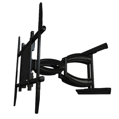 Crimson Extra Large Articulating TV Wall Mount A65, multi-display floor stand side extended view