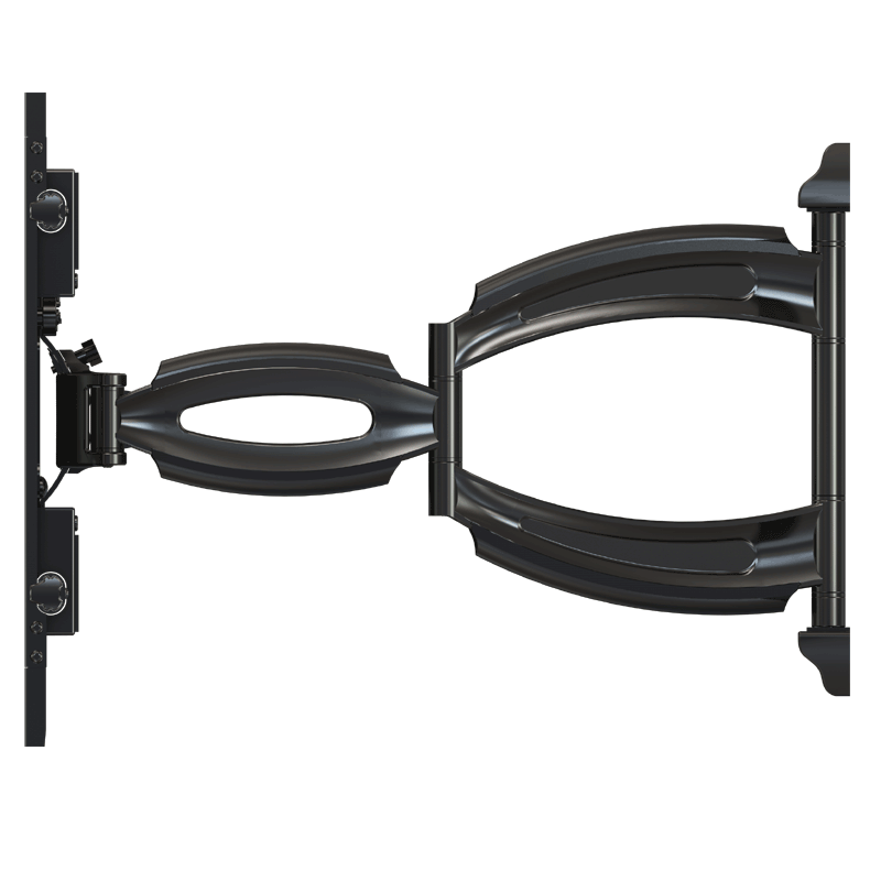 Crimson Extra Large Articulating TV Wall Mount A65, multi-display floor stand side view