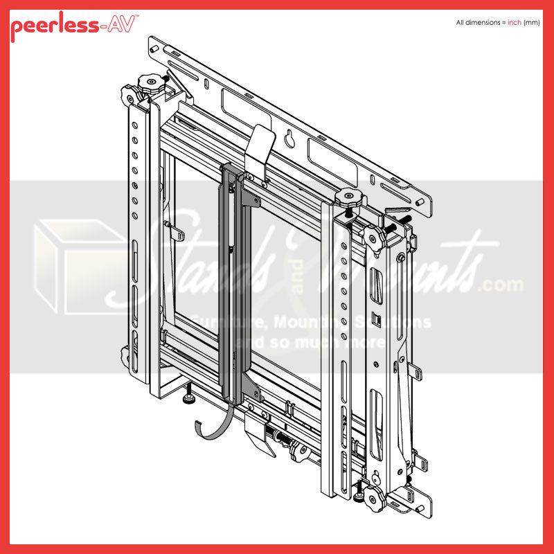 Peerless-AV Quick Release Kit ACC-QRP, display wall mount assembly diagram