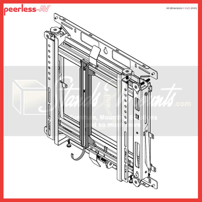 Peerless-AV Quick Release Kit ACC-QRP, display wall mount assembly diagram