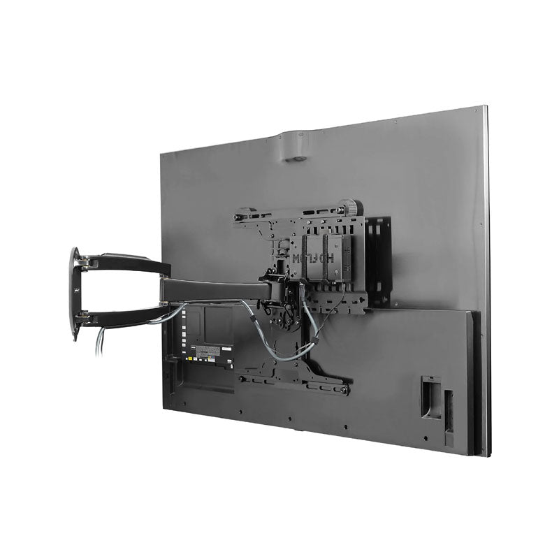 Peerless-AV Universal Component Mount, ACC-UCM, articulating TV mount installed, rear view